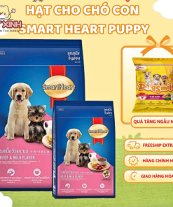 Thức ăn cho chó con SmartHeart Puppy tăng cường sự phát triển trí não nhờ được bổ xung DHA và Colin