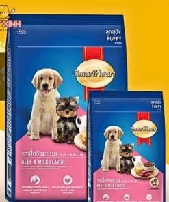 Thức ăn cho chó con SmartHeart Puppy tăng cường sự phát triển trí não nhờ được bổ xung DHA và Colinn