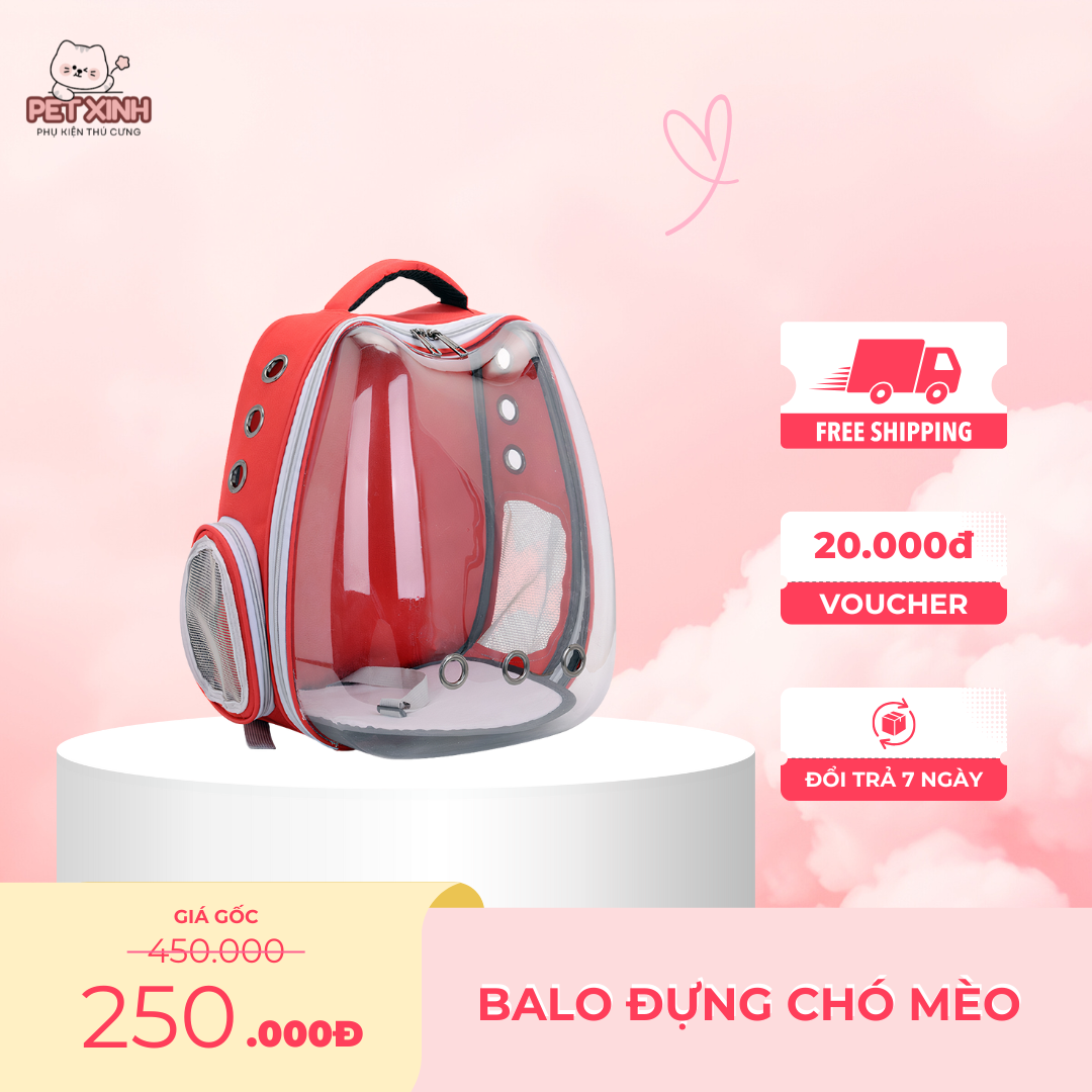 Balo vận chuyển chó mèo có lỗ thoáng khí
